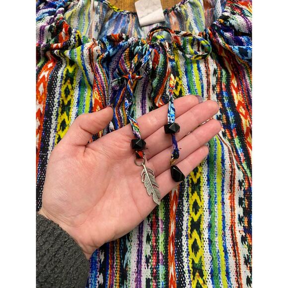 Ale by Alessandra Beach Blanket‎ Cold Shoulder Mini Coverup Size M/L Multicolor - Picture 9 of 10